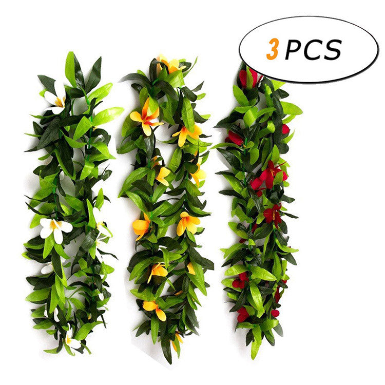 Bulk 3Pcs Island Leis for Men for Hawaiian Luau Party Supplies Favors Wholesale