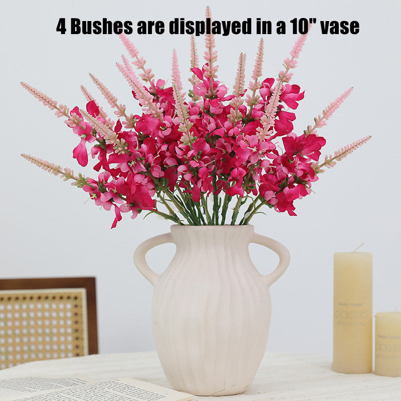 Bulk 16.5" Lifelike Artificial Silk Lavender Bush Stems for Romantic Wedding Decor, Home Aromatherapy-Themed Arrangements