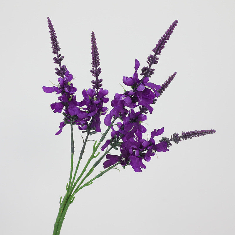 Bulk 16.5" Lifelike Artificial Silk Lavender Bush Stems for Romantic Wedding Decor, Home Aromatherapy-Themed Arrangements