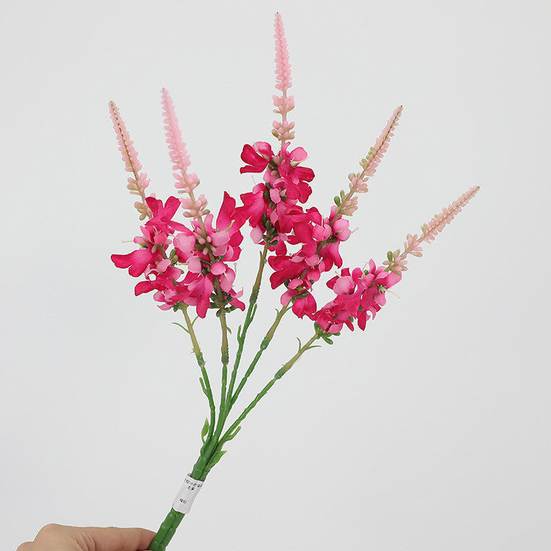 Bulk 16.5" Lifelike Artificial Silk Lavender Bush Stems for Romantic Wedding Decor, Home Aromatherapy-Themed Arrangements