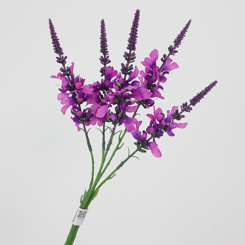 Bulk 16.5" Lifelike Artificial Silk Lavender Bush Stems for Romantic Wedding Decor, Home Aromatherapy-Themed Arrangements