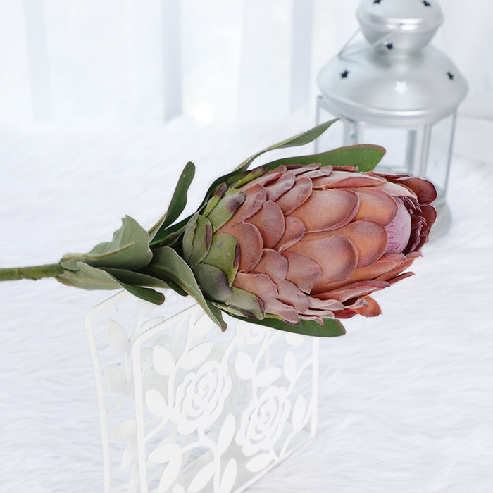 Bulk 10Pcs Protea Stems Bouquet Real Touch Flowers Artificial Floral Arrangement Wholesale