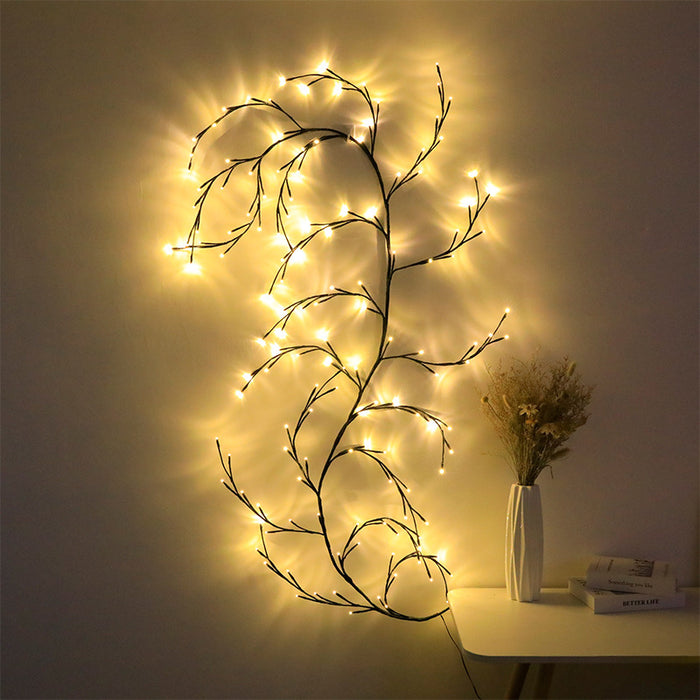 Bulk 8Ft Lighted Willow Vine Artificial Branches Willow Lights Halloween Christmas Wholesale