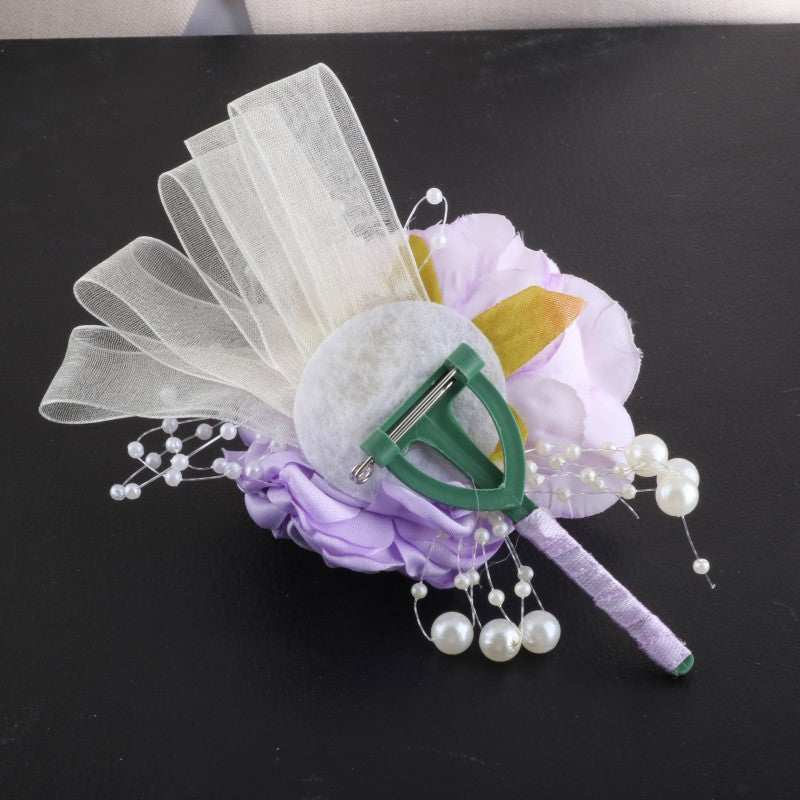 Boutonnières de mariage en gros de pivoines de glycine lilas