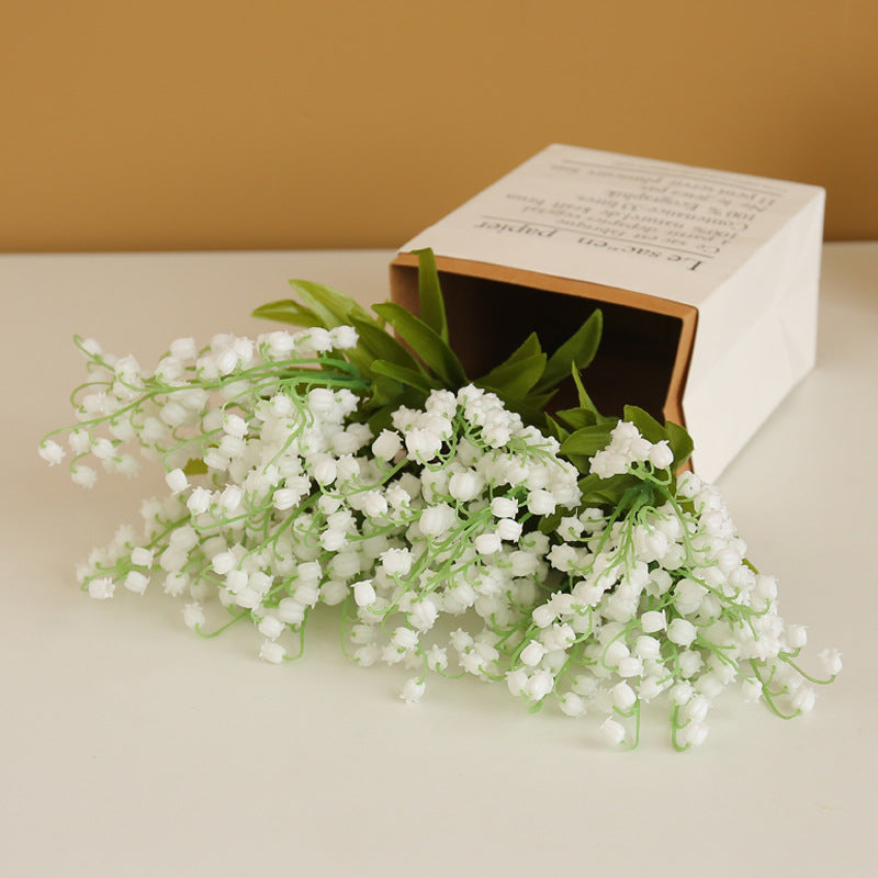Bouquet de fleurs artificielles de muguet en vrac, 20 pièces, centre de table, vente en gros