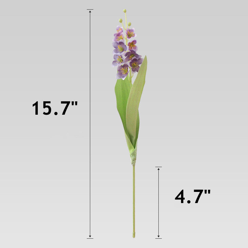 Tiges de muguet en fleurs en vrac de 15,7 pouces Fleurs artificielles en soie en gros 