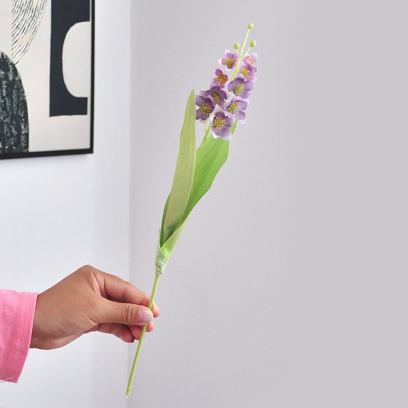 Tiges de muguet en fleurs en vrac de 15,7 pouces Fleurs artificielles en soie en gros 