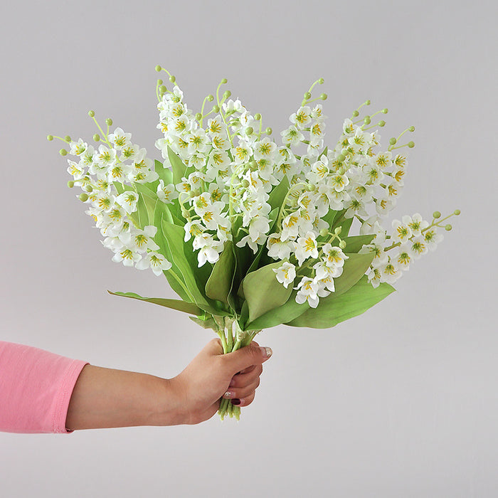 Bulk 15.7" Blooming Lily of The Valley Stems Silk Flowers Artificial Wholesale