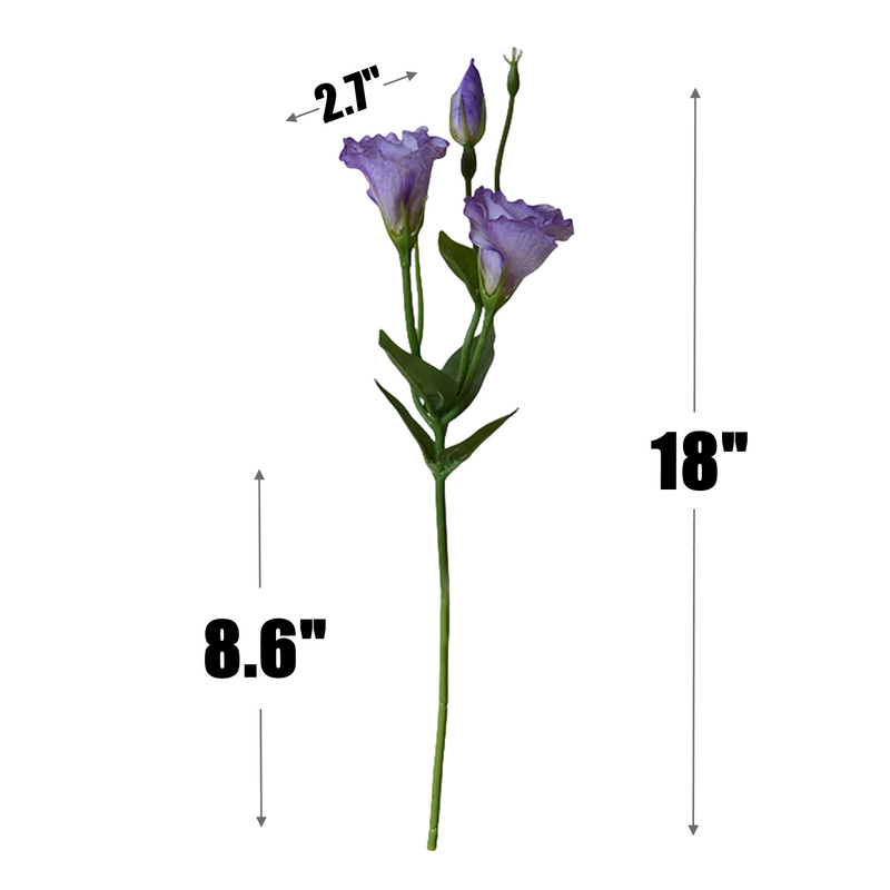 Bulk 18" Lisianthus Stems Artificial Flowers Ideal for Wedding Floral Arrangements, Home Decor & Event Styling