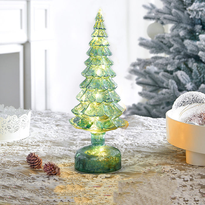 Bulk Lit Tabletop Glass Trees Christmas Table Decoration Wholesale