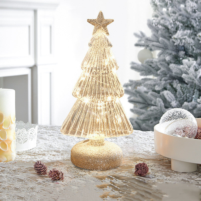 Arbres de table en verre éclairés en vrac Décoration de table de Noël en gros