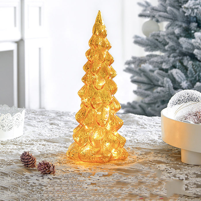 Bulk Lit Tabletop Glass Trees Christmas Table Decoration Wholesale