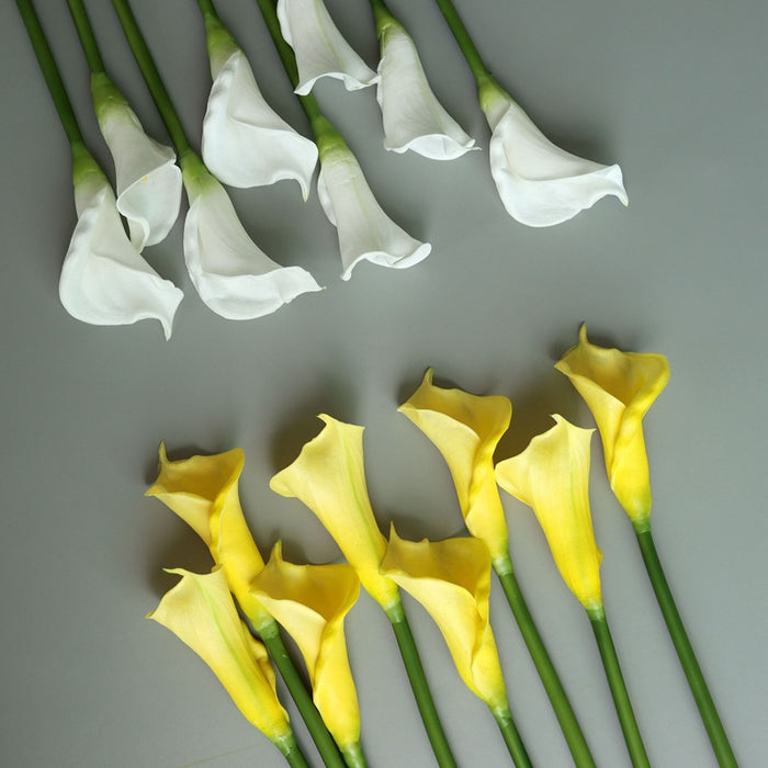 Bulk 10Pcs Extra Long 25.6" Calla Lily Stems Floral Bouquet Real Touch Flowers Wholesale