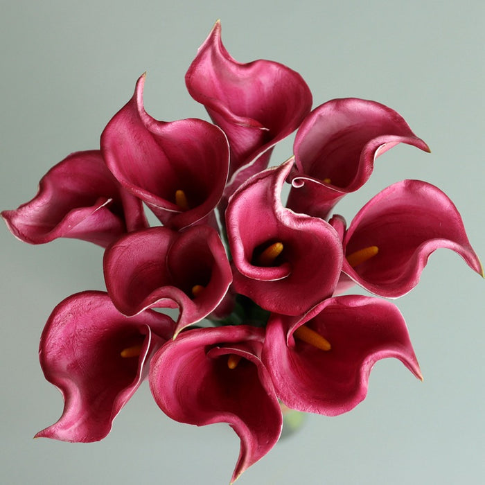 Bulk 10Pcs Extra Long 25.6" Calla Lily Stems Floral Bouquet Real Touch Flowers Wholesale