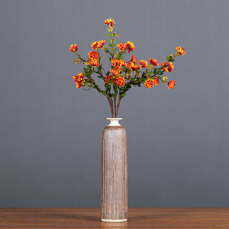 Lot de 3 branches de marguerites bouclées en vrac, tiges de pulvérisation, fleurs en soie d'automne, arrangement floral en gros