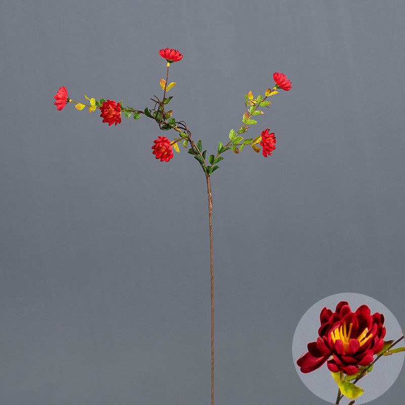 Lot de 3 branches de marguerites bouclées en vrac, tiges de pulvérisation, fleurs en soie d'automne, arrangement floral en gros