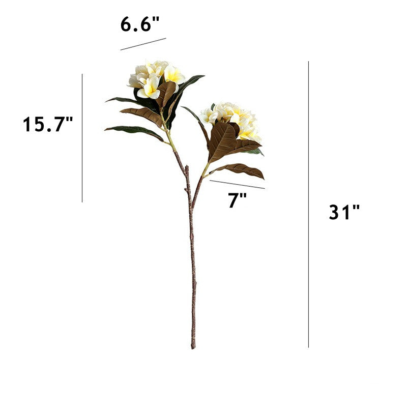 Fleurs de fête tropicales en vrac sur la plage Tiges de frangipanier Branches de pulvérisation Luau Real Touch Vente en gros