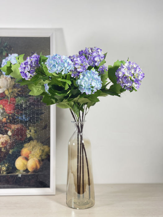 Bulk Exclusive 2Pcs 29" Long Hydrangea Stems Spray Snowball Floral Arrangement for Home Office Decoration Table Wholesale