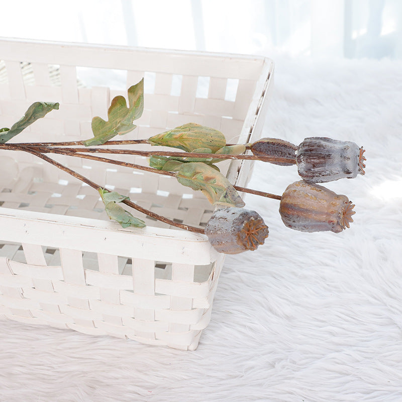 Tiges de fruits de pavot en vrac de 22 pouces, branches de fruits artificielles réalistes en gros