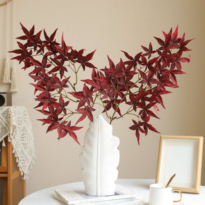 Bulk 28" Artificial Fall Maple Leaves Stems Branches for Thanksgiving Fall Decor Wholesale