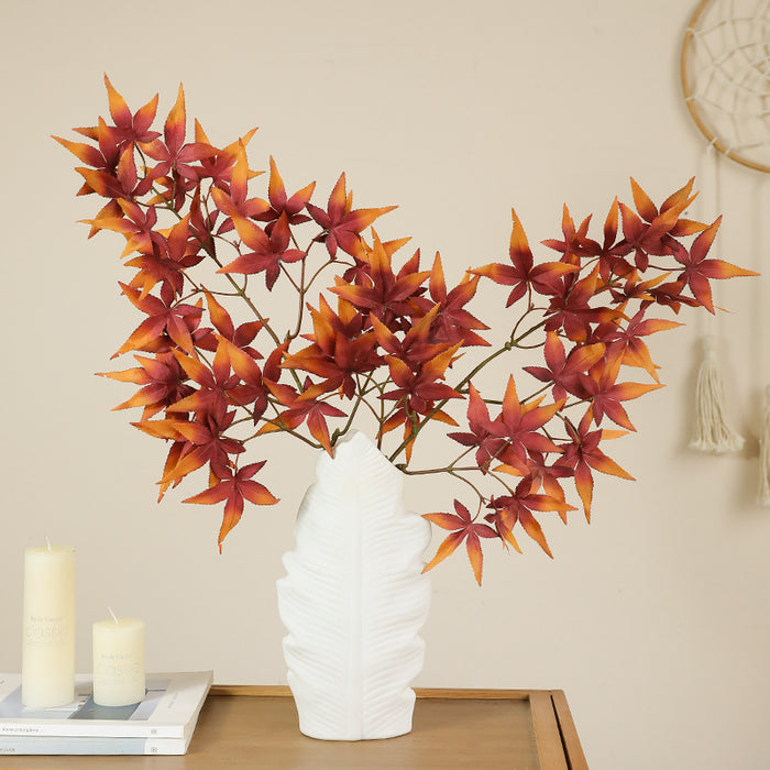 Bulk 28" Artificial Fall Maple Leaves Stems Branches for Thanksgiving Fall Decor Wholesale