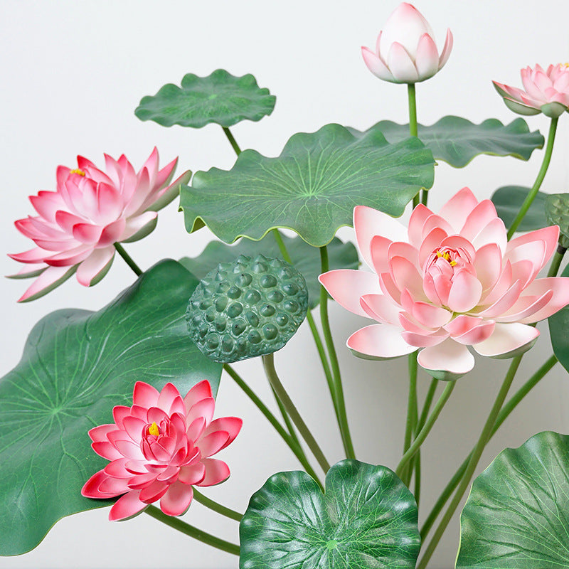 Tiges de lotus extra larges de 35 pouces en vrac, fleurs artificielles au toucher réaliste, vente en gros