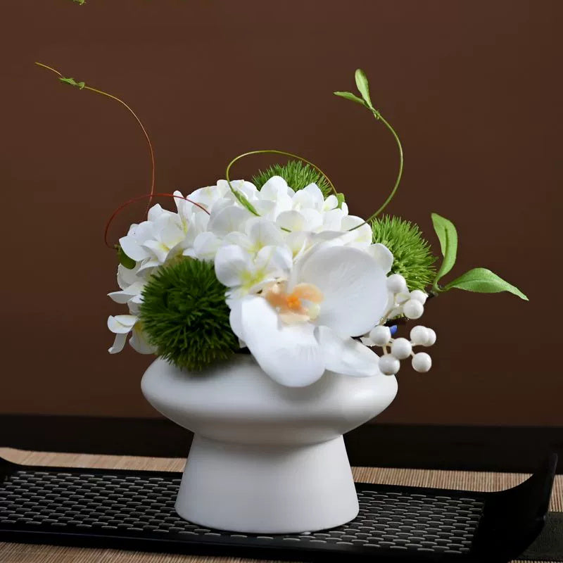 Bulk 9.8" Luxury Classic Flower Bouquet - Ceramic Vase for Restaurant & Bar Wholesale