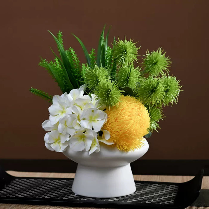 Bulk 9.8" Luxury Classic Flower Bouquet - Ceramic Vase for Restaurant & Bar Wholesale