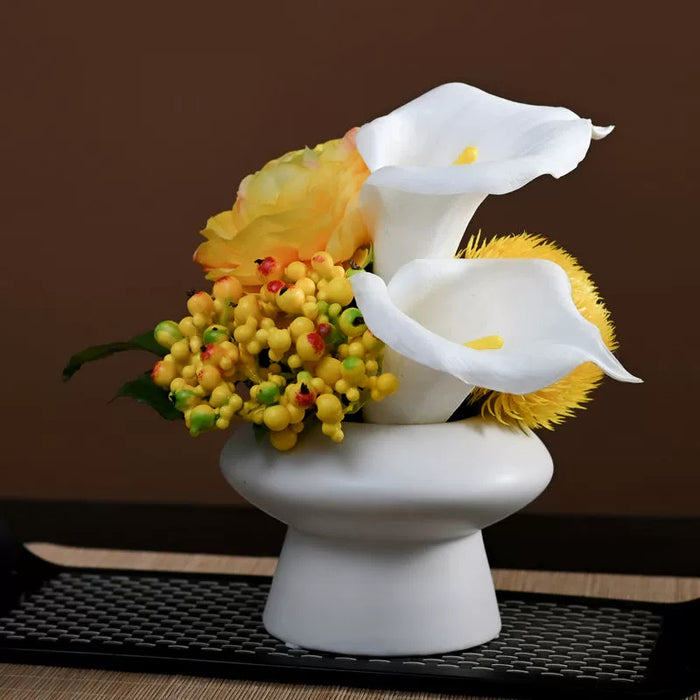 Bulk 9.8" Luxury Classic Flower Bouquet - Ceramic Vase for Restaurant & Bar Wholesale