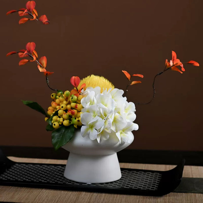 Bulk 9.8" Luxury Classic Flower Bouquet - Ceramic Vase for Restaurant & Bar Wholesale