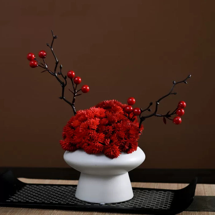 Bulk 9.8" Luxury Classic Flower Bouquet - Ceramic Vase for Restaurant & Bar Wholesale