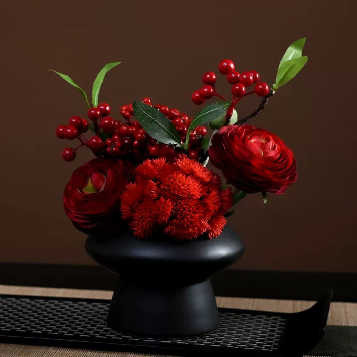 Bulk 9.8" Luxury Classic Flower Bouquet - Ceramic Vase for Restaurant & Bar Wholesale