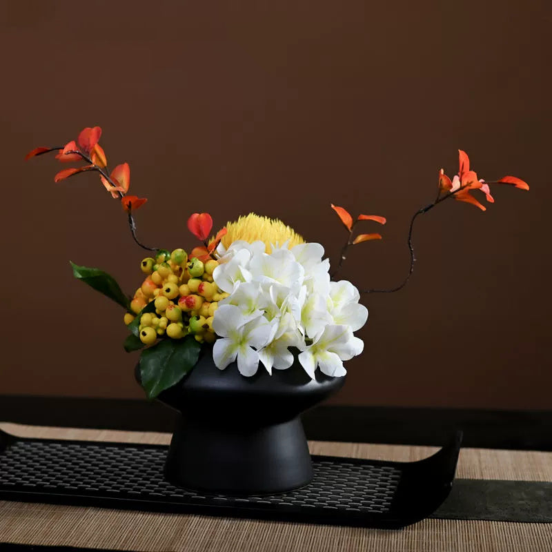 Bulk 9.8" Luxury Classic Flower Bouquet - Ceramic Vase for Restaurant & Bar Wholesale