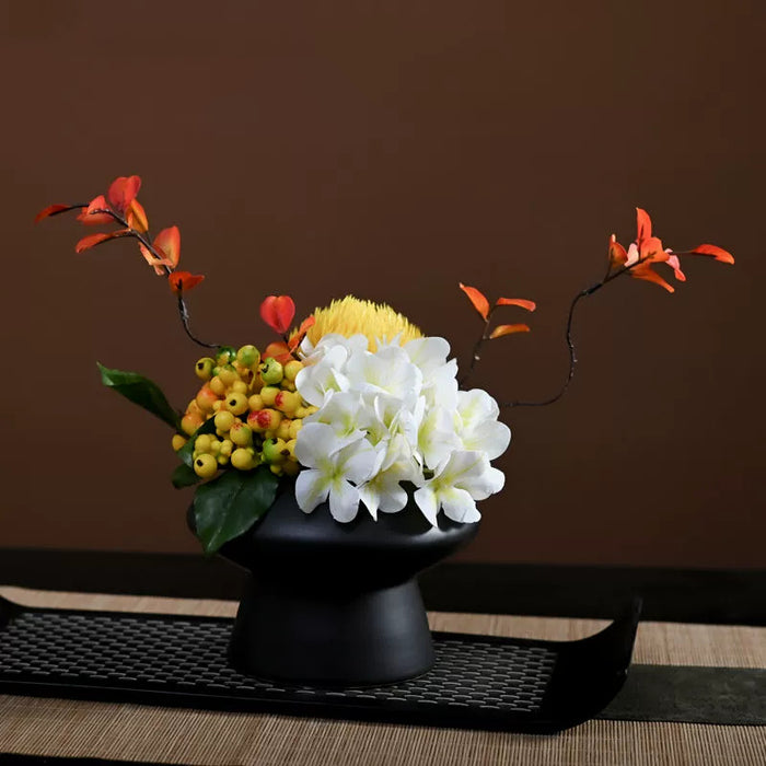 Bulk 9.8" Luxury Classic Flower Bouquet - Ceramic Vase for Restaurant & Bar Wholesale