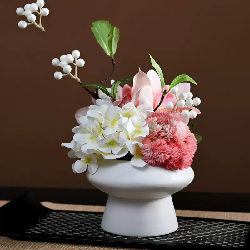Bulk 9.8" Luxury Classic Flower Bouquet - Ceramic Vase for Restaurant & Bar Wholesale