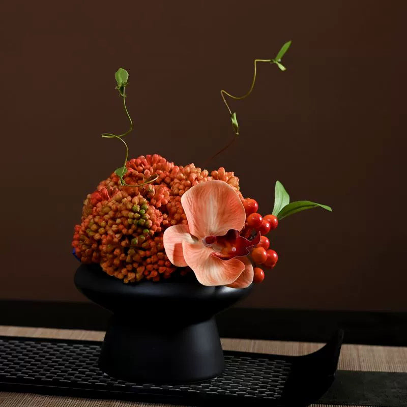 Bulk 9.8" Luxury Classic Flower Bouquet - Ceramic Vase for Restaurant & Bar Wholesale