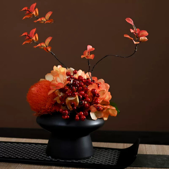 Bulk 9.8" Luxury Classic Flower Bouquet - Ceramic Vase for Restaurant & Bar Wholesale