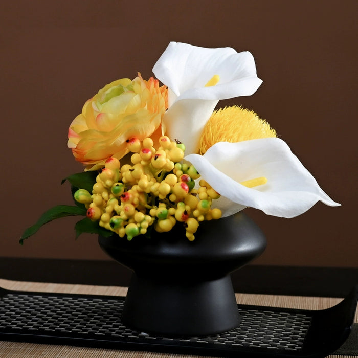 Bulk 9.8" Luxury Classic Flower Bouquet - Ceramic Vase for Restaurant & Bar Wholesale