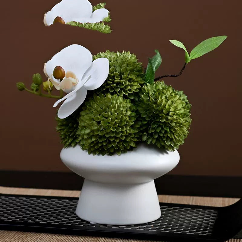 Bulk 9.8" Luxury Classic Flower Bouquet - Ceramic Vase for Restaurant & Bar Wholesale