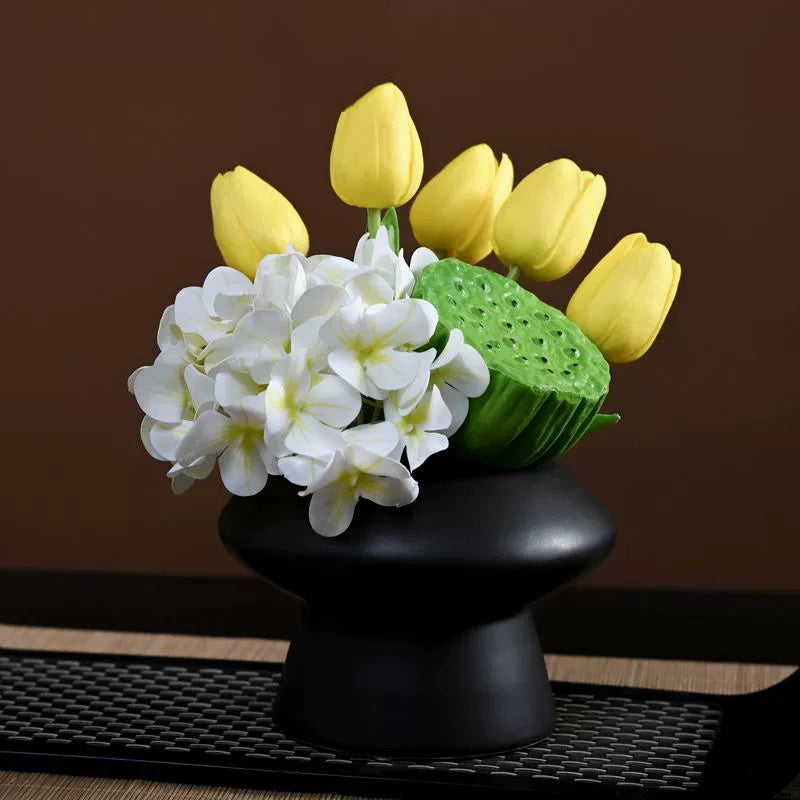 Bulk 9.8" Luxury Classic Flower Bouquet - Ceramic Vase for Restaurant & Bar Wholesale