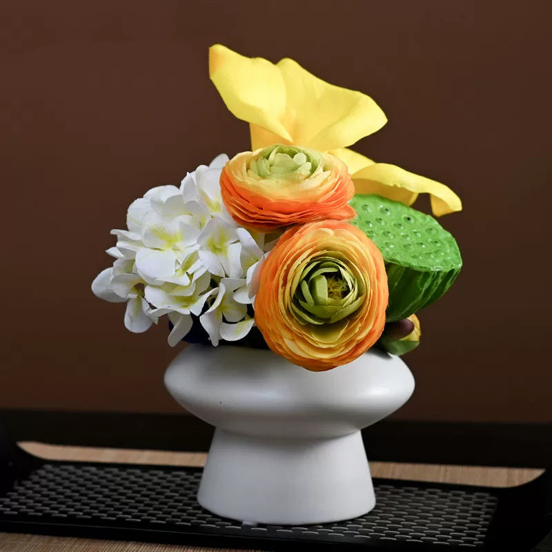 Bulk 9.8" Luxury Classic Flower Bouquet - Ceramic Vase for Restaurant & Bar Wholesale