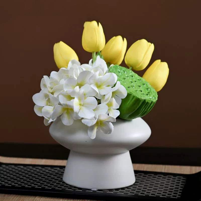 Bulk 9.8" Luxury Classic Flower Bouquet - Ceramic Vase for Restaurant & Bar Wholesale