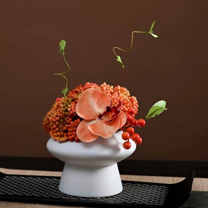 Bulk 9.8" Luxury Classic Flower Bouquet - Ceramic Vase for Restaurant & Bar Wholesale