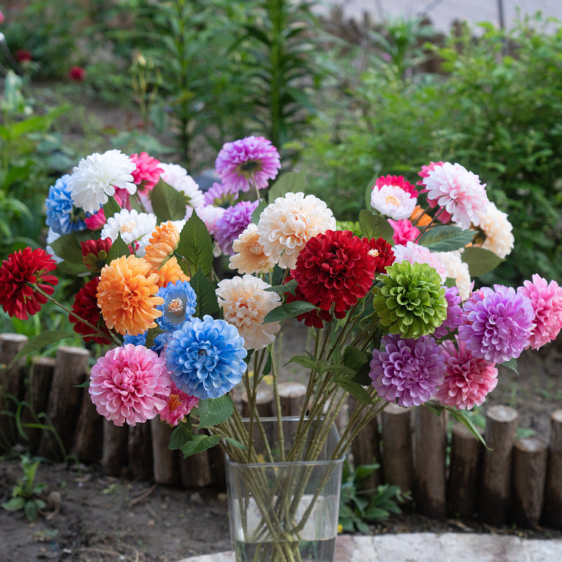 Tiges de souci en vrac de 29 pouces Branches Fleurs d'automne artificielles en gros