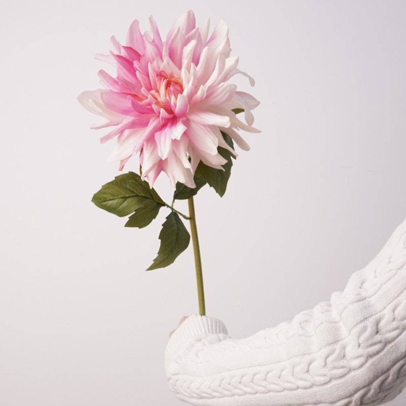 Premium 23.6" Real Touch Dahlia Stem - Lifelike Silk Floral Arrangements for Weddings & Home Decor