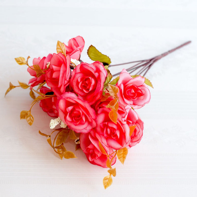 Bouquet de mini rosiers en soie de 12 po pour l'artisanat de table en gros