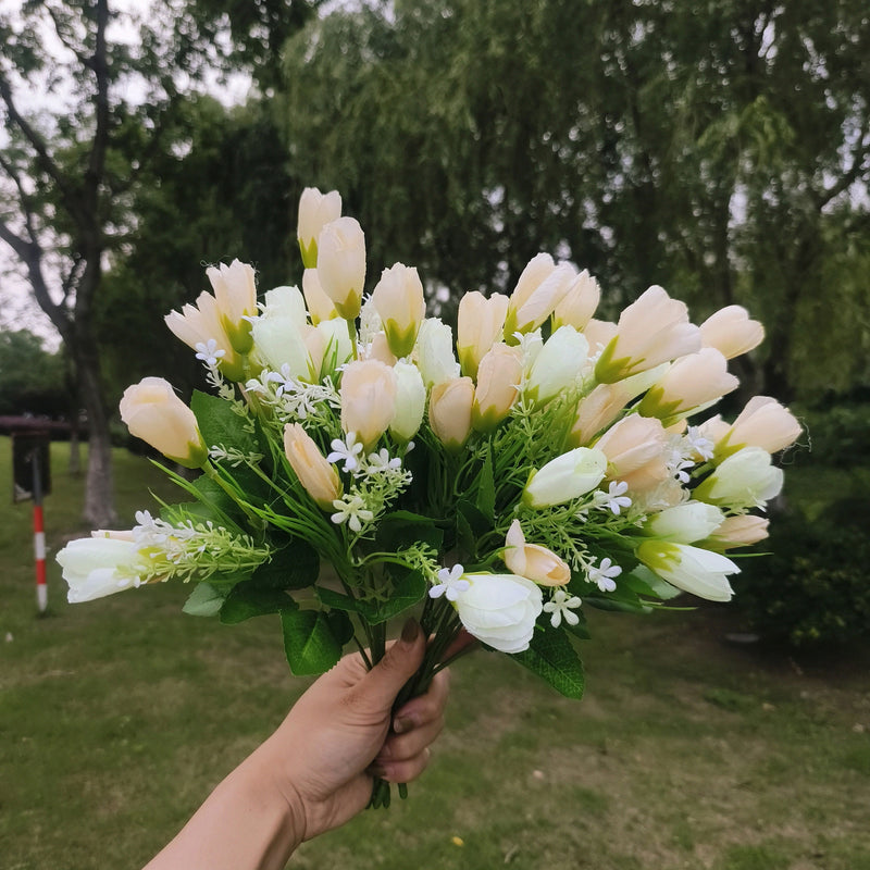 Bulk 8pcs Magnolia Bud Bush Outdoor Magnolia Spring Flowers UV Resistant Wholesale