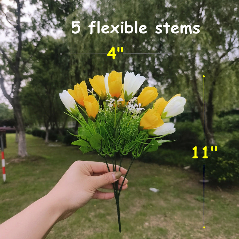 Bulk 8pcs Magnolia Bud Bush Outdoor Magnolia Spring Flowers UV Resistant Wholesale