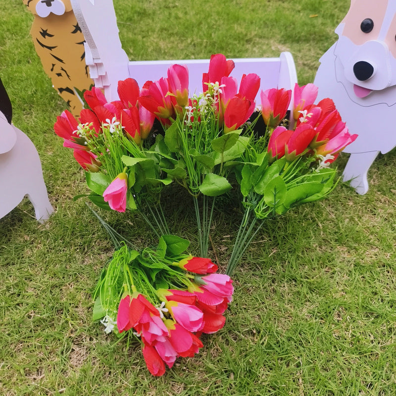 Bulk 8pcs Magnolia Bud Bush Outdoor Magnolia Spring Flowers UV Resistant Wholesale