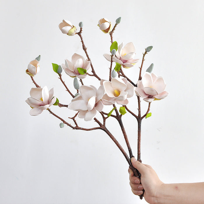 Bulk 20" Magnolia Spray Branches Artificial Realistic Magnolia Grandiflora Wholesale